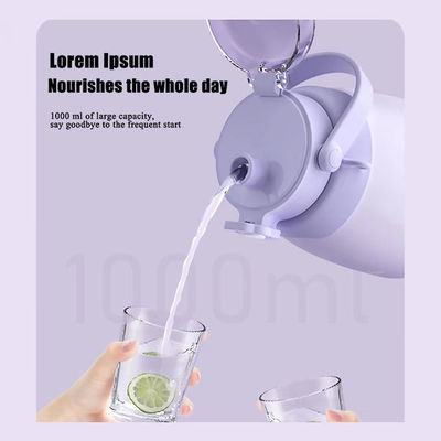 CLASSIC Design Style Large Capacity 1000ml Big Belly Sports Water Bottle With Straw