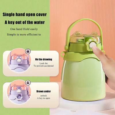 CLASSIC Design Style Large Capacity 1000ml Big Belly Sports Water Bottle With Straw