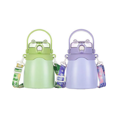 Outdoor Style Custom Double Wall Vacuum Flask Stainless Steel Water Bottle with Straw
