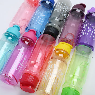 Unisex Sport Custom Logo BPA Free Plastic Drinking Water Bottles WITH LID for Accessories