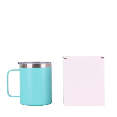 16oz Stainless Steel Vacuum Insulated Coffee Mug with Handle and Custom Logo Printing