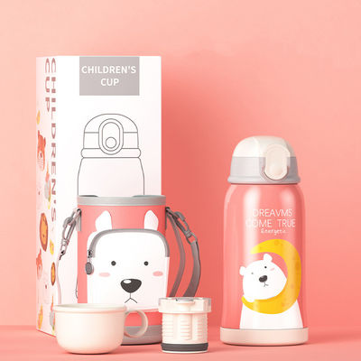 Customized Logo Stainless Steel Children's Cup Cartoon Thermos Flask for Outdoor