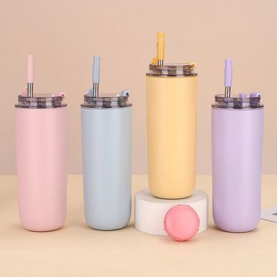 MUGS 10oz/16oz Double Wall Cute Small For School With Straw Lid Cup Stainless Steel Kids Tumbler