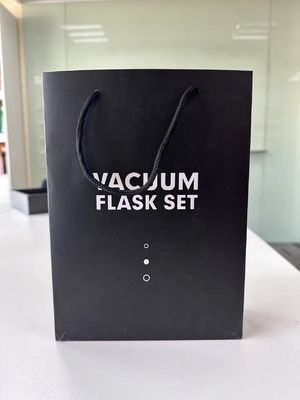 Business 304 Stainless Steel Vacuum Flask Gift Set One Cup Two Lid Gift Box Water Bottle