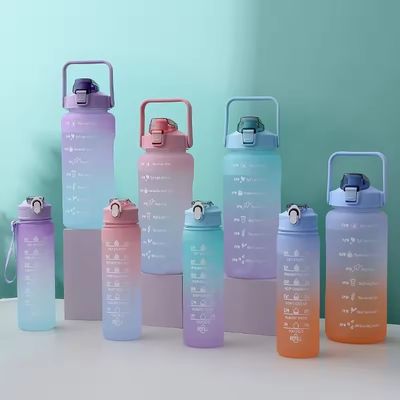 Equipped Anti-corrosion Coating 3pcs Plastic Water Bottle Set for Active Lifestyle