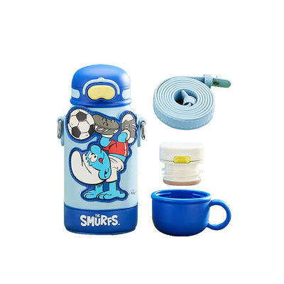 Customized Keep Hot and Cold Sports Kids Water Bottle with Straw Handle Lid 550ml Capacity