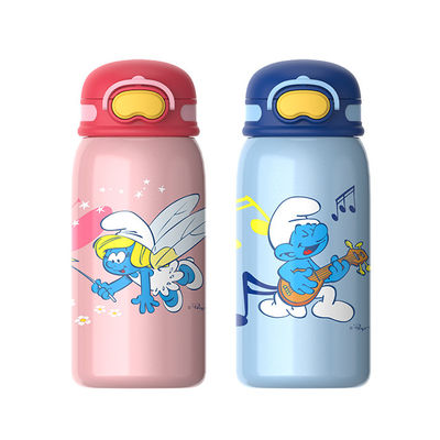 Customized Keep Hot and Cold Sports Kids Water Bottle with Straw Handle Lid 550ml Capacity