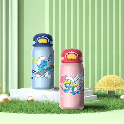 Customized Keep Hot and Cold Sports Kids Water Bottle with Straw Handle Lid 550ml Capacity