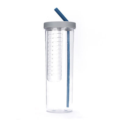 800ml Plastic Outdoor Sports Straw Juice Drinking Water Bottle Cup with Custom Logo