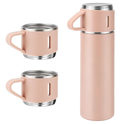 Double Wall Vacuum Flask Set with Two Cups Aqua Flask and Advantage of Gift Box Package