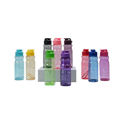 Custom 500ML PET BPA Free Personal Cup Sport Plastic Drinking Water Bottles With Strap Multi Colors