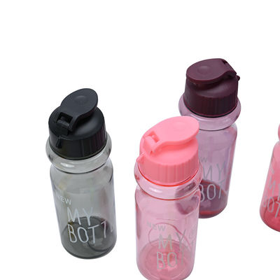 Custom 500ML PET BPA Free Personal Cup Sport Plastic Drinking Water Bottles With Strap Multi Colors