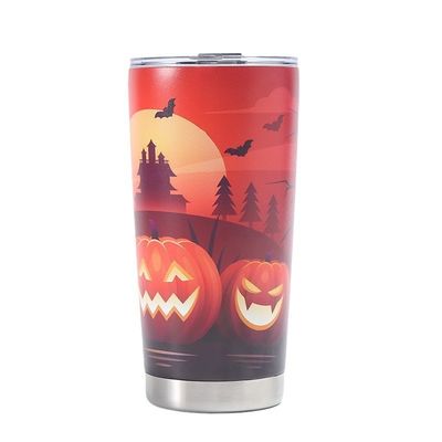 20oz 3D Printed Straight Stainless Steel Cooler Cup Ideal for Coffee Tea Beer and Water