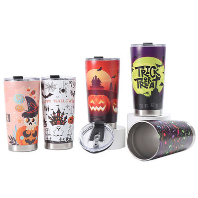 All Ages Applicable 20oz Stainless Steel Thermos Cup with 3D Printed Halloween Cooler