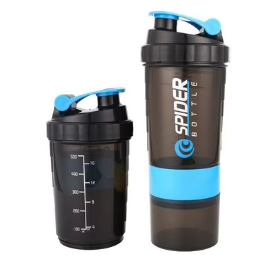BPA Free Protein Gym Plastic Spice Water Empty Glitter Shaker Bottle Cup with Mixer