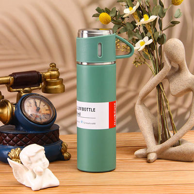 Corporate Business Gift Set 201 Stainless Steel Vacuum Flask with 3 Attachable Mugs