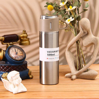 Corporate Business Gift Set 201 Stainless Steel Vacuum Flask with 3 Attachable Mugs