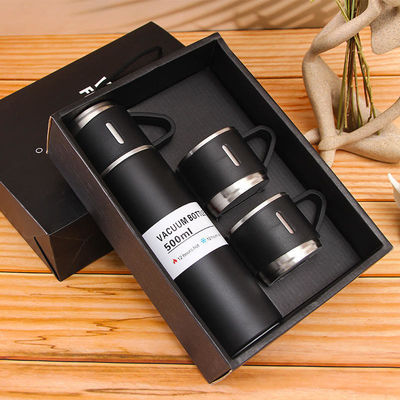 Corporate Business Gift Set 201 Stainless Steel Vacuum Flask with 3 Attachable Mugs