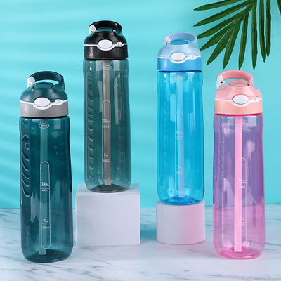 Colorful Sports Shaker with Straw Simple and Popular 25oz Tritan Plastic Water Bottle