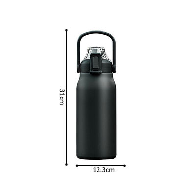 Stainless Steel Smart Water Bottle Designer 1700ml Capacity with Time Marker and Li
