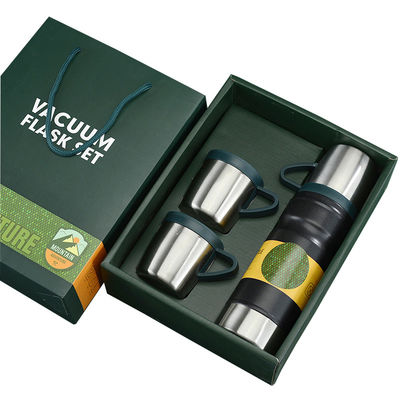 680ml Stainless Steel Vacuum Flask Set Perfect for Business Promotion 3 Lids Included