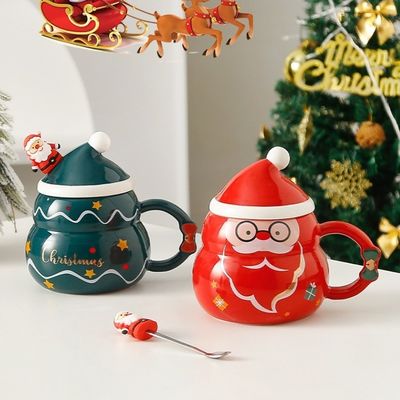 Coffee Mugs Creative Blue or Red Cute Tea Milk Snowball Cup for Winter Holiday