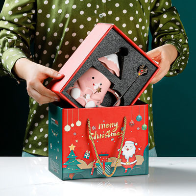 Ceramic Christmas Gift Mug Set With Lid And Spoon 400ml 500ml For Office Afternoon Tea Cup