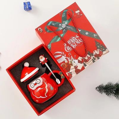 Creative Christmas Coffee Mugs 480ml Capacity Sublimation Printing Santa Claus Design