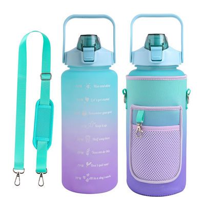 2000ml Plastic Water Bottle Neoprene Wine Wide Mouth Drink Bottle Cover Sleeve Unisex