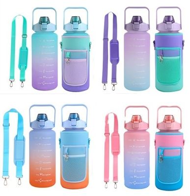 2000ml Plastic Water Bottle Neoprene Wine Wide Mouth Drink Bottle Cover Sleeve Unisex