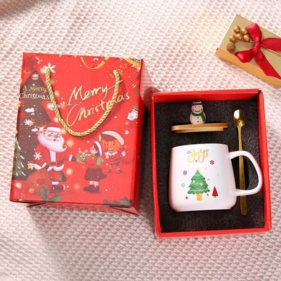 400ml Capacity Ceramic Mug Ideal for Daily and Cute Handmade Merry Christmas Gifts