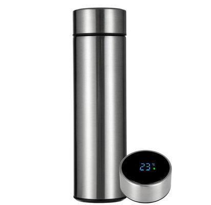 BPA-Free Vacuum Insulated Thermos Bottle with LED Temperature Display and Tea Infuser