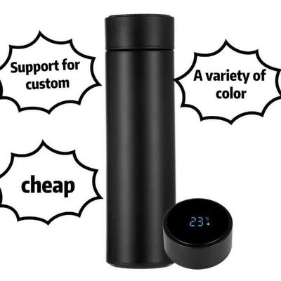 BPA-Free Vacuum Insulated Thermos Bottle with LED Temperature Display and Tea Infuser