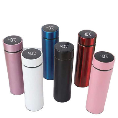 BPA-Free Vacuum Insulated Thermos Bottle with LED Temperature Display and Tea Infuser