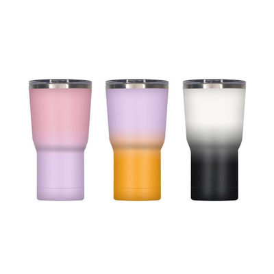 Cartoon Print Portable Aluminum Cup Insulated Stainless Steel Travel Mugs With Straw