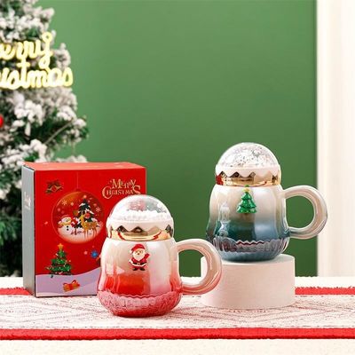 Gradient Color Ceramic Gift Boxed Mugs 2023 Newest Design for Christmas Accessories