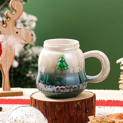 Gradient Color Ceramic Gift Boxed Mugs 2023 Newest Design for Christmas Accessories
