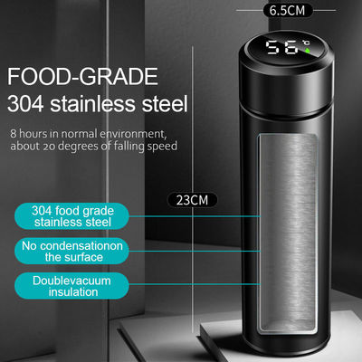 Normal Inteligente Digital Vaccum Mug Thermos Insulated 500ml Stainless Steel Water Bottle Color Random