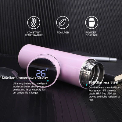 Normal Inteligente Digital Vaccum Mug Thermos Insulated 500ml Stainless Steel Water Bottle Color Random