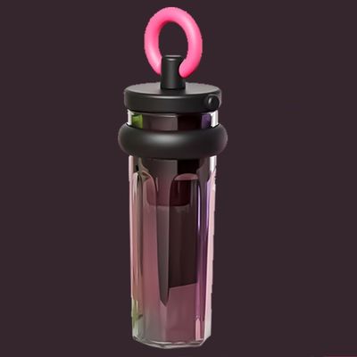 700ml Large Capacity Custom Logo Transparent Plastic Bottle With Straw for Travel