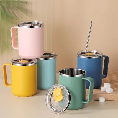 Accessories With All 304 Stainless Steel Double Layer Mugs For Students And Workers