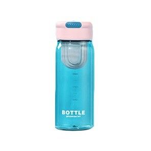 650ml Plastic Tumbler Water Bottle With Tea Infuser Handle Cup for Student With Scale