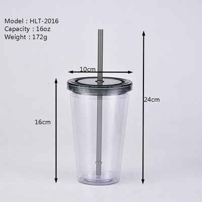 Boiling Water Applicable Custom Outdoor Travel Plastic Water Bottle with Straw