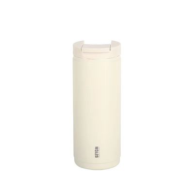 White 400ml Custom Logo Double Wall Stainless Steel Coffee Water Bottle Vacuum Flasks Thermos
