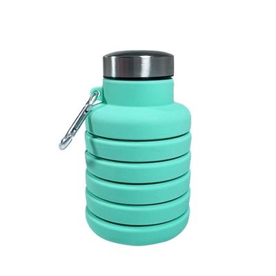Contemporary Design 500ml Foldable Silicone Water Bottle for Unisex Travel Gym Sports