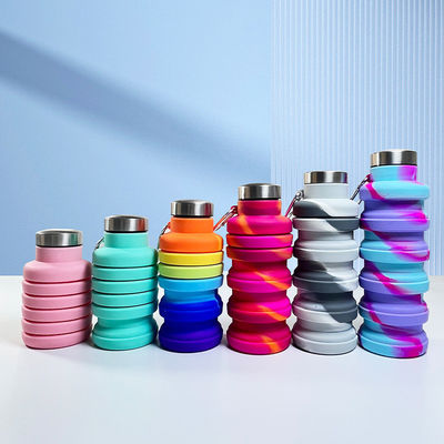 500ml Foldable Silicone Water Bottle for Travel Gym Sports BPA Free Safe Student Cup