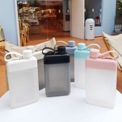 Portable 450ml BPA-free Custom Pattern Square Juice Sports Bottle With Cap for Kids