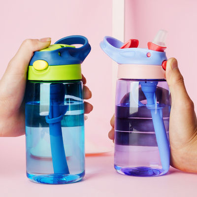 Customized Color Kids Drinking Bottle with Straw BPA Free Tritan Water Bottle Children
