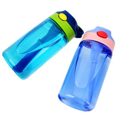 Customized Color Kids Drinking Bottle with Straw BPA Free Tritan Water Bottle Children