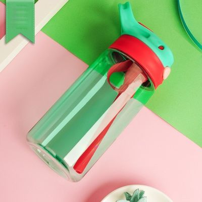 BPA Free Kids Water Bottle With Straw Lid And Handle For Sustainable And Boiling Water